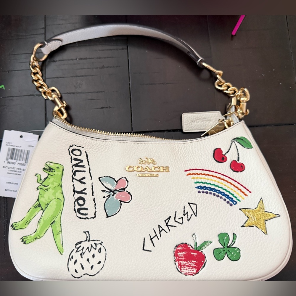NWT Coach Sketch Teri Shoulder Crossbody Handbag CAK17 Chalk
